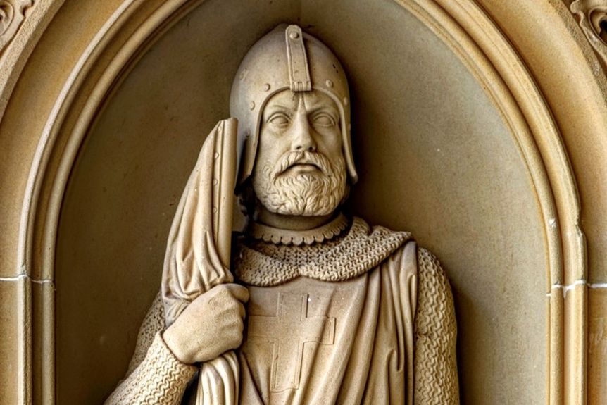 Foto: Staatliche Schlösser und Gärten Baden-Württemberg, Holger-Schmitt Residenzschloss Mergentheim, Detail, Statue Heinrich von Hohenlohe