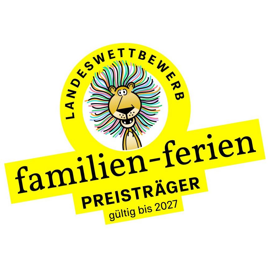 Logo „Familienferien“-Zertifikat, Gütesiegel des Landes Baden-Württemberg 