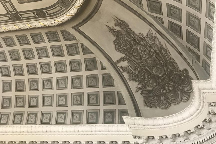 Residenzschloss Mergentheim, Deckenbemalung im Kapitelsaal