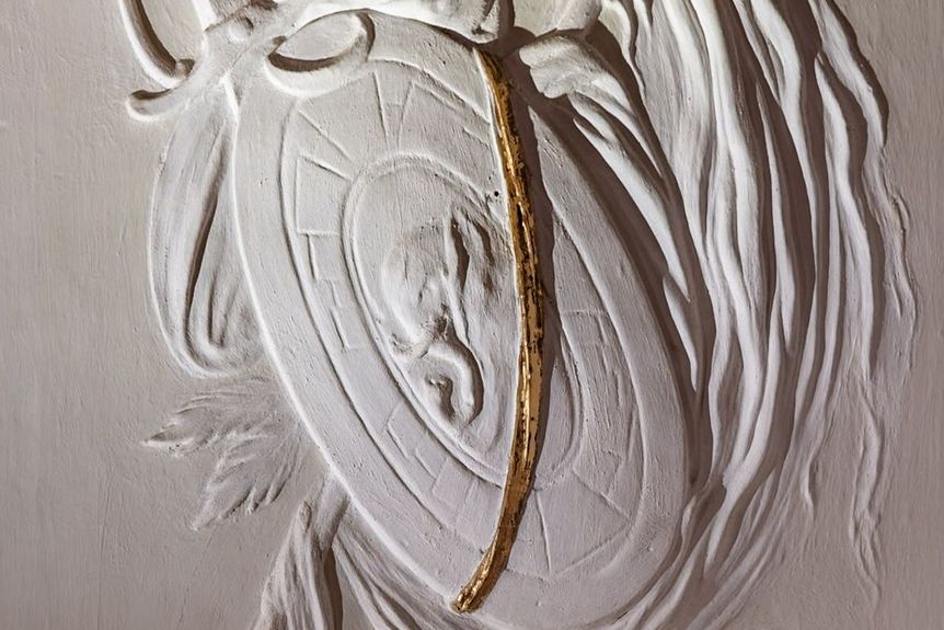Residenzschloss Mergentheim, Innen, Detail, Elefant Kapitelsaal