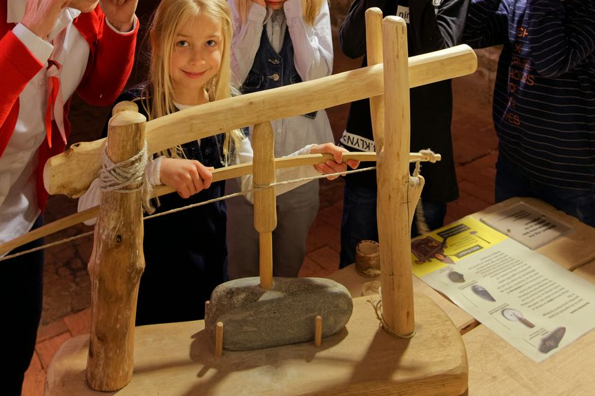 Residenzschloss Mergentheim, Besucher, Kinder am Steinborer