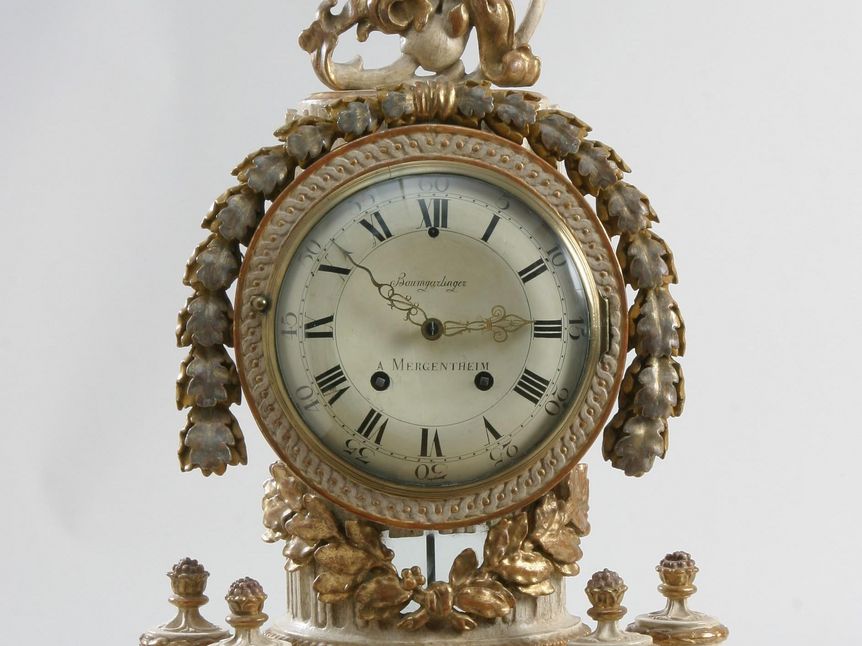 Residenzschloss Mergentheim, Pendule-Uhr, Johann Erasmus Baumgartinger
