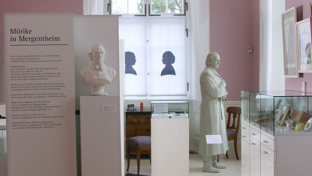 Residenzschloss Mergentheim, Innen, Blick ins Mörike-Kabinett im Residenzschloss 