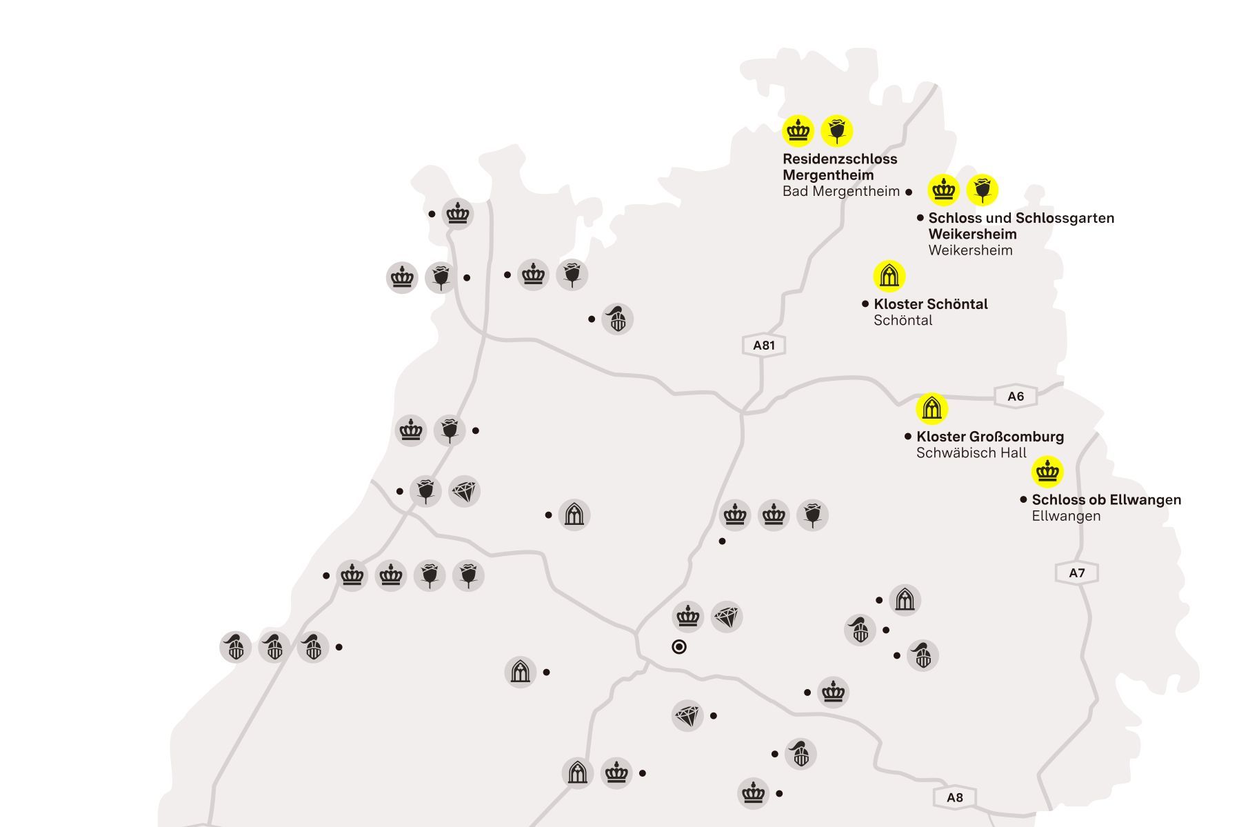 Karte der Region "Verborgene Schatzkästchen im Nordosten"
