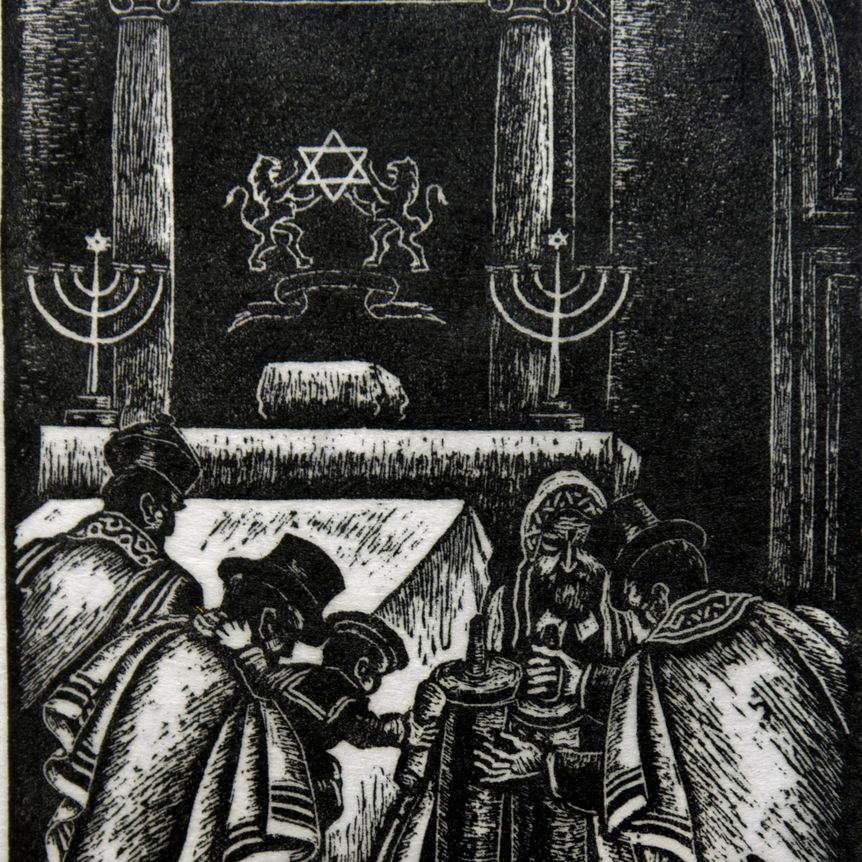 Residenzschloss Mergentheim, Detail, Hermann Fechenbach, In der Synagoge