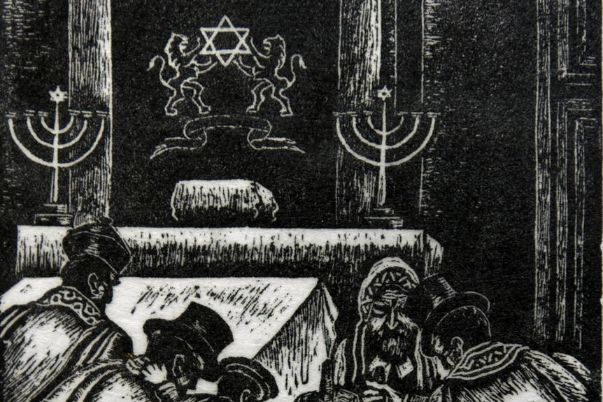 Residenzschloss Mergentheim, Detail, Hermann Fechenbach, In der Synagoge