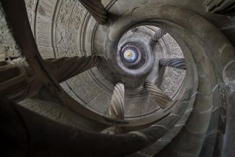 Residenzschloss Mergentheim, Spindel in der Wendeltreppe